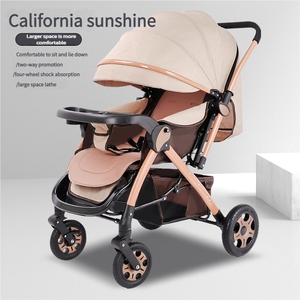 2025 xe đẩy em bé mui trần tất cả các mùa với ghế ngả có thể gập lại Tay lái <span class=keywords><strong>2</strong></span> chiều 4 bánh xe hấp thụ sốc cao su - Product Image 3