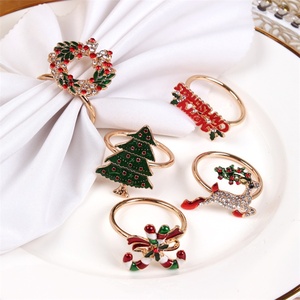 Alloy Classic Napkin Ring Wedding Party Gold Star Floral Design Eco-Friendly Modern Stylish <b>Table</b> Decoration Restaurants - Product Image 6