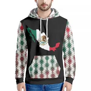 Худи с мексиканским флагом, худи с сублимационным принтом для мужчин и женщин, Спортивный Повседневный пуловер унисекс на заказ, худи из полиэстера 2023