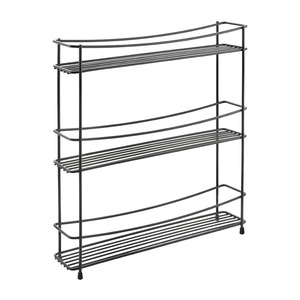 Étagère à épices KUMINO 3 en fer noir 33x7x37cm - Product Image 1