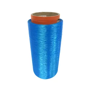 Fils de polyester 200-3000D 100% de couleur bleue pour le tissu de parapluie de tissu de tente