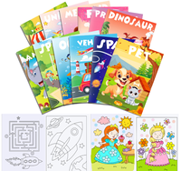 Paquete de 12 Libros de Dibujo para Colorear con Diseños de Sirenas y Princesas, Serie Laberinto, Bordados, para Fiestas de Cumpleaños, Año Nuevo y Navidad