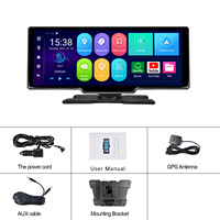 Lecteur multimédia automobile Android à écran tactile de 10,26 pouces, lecteur multimédia portable pour voiture, Carplay, navigateur PND avec caméra de recul HD