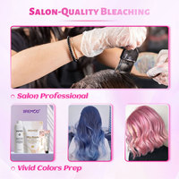 Poudre décolorante ultra blonde sans formaldéhyde BREMOD OEM ODM, poudre éclaircissante pour cheveux à la kératine professionnelle pour utilisation en salon