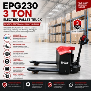 Transpalette électrique EPG230 3T : 48V/30Ah Li-Ion, commande Curtis, fourches de 1200 mm, roues doubles en PU. - Product Image 2