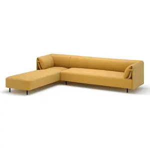 Più popolare casa di grandi dimensioni mobili di Design moderno italiano divano in pelle modulare a forma di divano divano di lusso divano da soggiorno