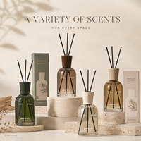 Ensemble diffuseur de parfum en verre personnalisé de 330 ml avec boîte cadeau, OEM ODM, marque privée, parfum d'ambiance, aromathérapie pour marques de luxe