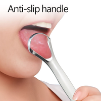 Nettoyant pour la langue en forme de U, gratte-langue en acier inoxydable, outil de soins bucco-dentaires réutilisable, étanche, écologique, portable, avec rangement