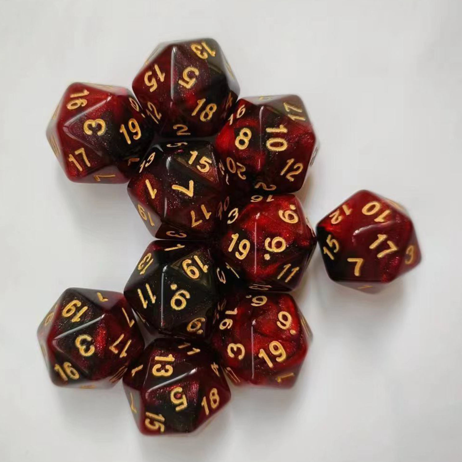 Red Black Galaxy Glitter