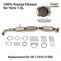 Convertisseur catalytique d'échappement pour Toyota Yaris 1.5L L4 2006-2011 1NZ-FE OE 17410-21500 17410-21490 Kit de montage direct sans voyant d'avertissement (CEL)