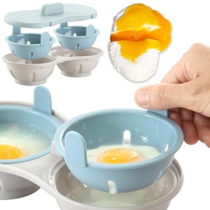 หม้อต้มไข่แบบสองช่องเคลือบกันติด รุ่นใหม่ พร้อมฝาปิด ใช้กับไมโครเวฟได้ - Product Image 1