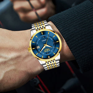 Montre-bracelet à quartz pour homme en acier inoxydable, avec calendrier, étanche 3 ATM, style professionnel et tendance, personnalisation de logo en gros - Product Image 6