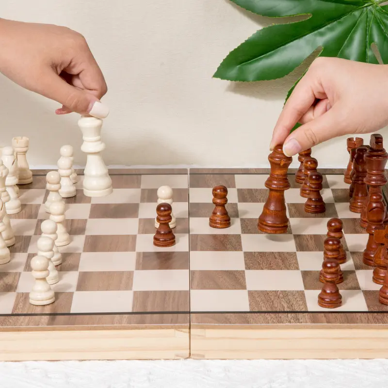 Scacchi in legno set completo scacchiera magnetica in legno set di scacchi internazionali in legno