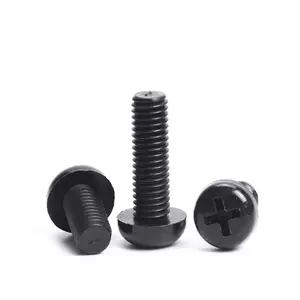 White nylon plastic pan head machine screw for industry