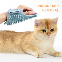 Brosse auto-nettoyante en silicone pour chat 2-en-1, peigne grattoir pour animaux de compagnie, accessoire de toilettage pour animaux, brosse anti-chute, grattoir d'angle pour chat