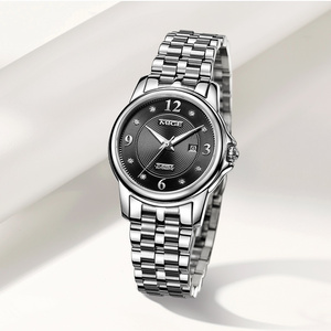 MIGE Elegant Women's Stainless Steel Watch 30mm Round Dial Analog Quartz Date Display Folding Clasp 3BAR Water Resistant - Product Image 6