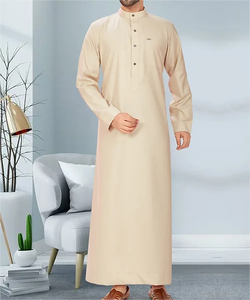 Robe musulmane thobe arabe <span class=keywords><strong>pour</strong></span> <span class=keywords><strong>homme</strong></span> par Dubai Designer Vêtements islamiques en polyester avec poche poitrine <span class=keywords><strong>pour</strong></span> adultes - Product Image 5