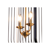 PP24002-280 nouveau produit E12/E14 douille bande de Silicone LED 24W 110-240V placage noir laiton décoratif suspension métal