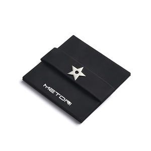 Square Black Luxury Silver Stamping Custom Logo Personalized Foldable Wallet Pouch Hand Held Portable Pocket Mirror - Product Image 5