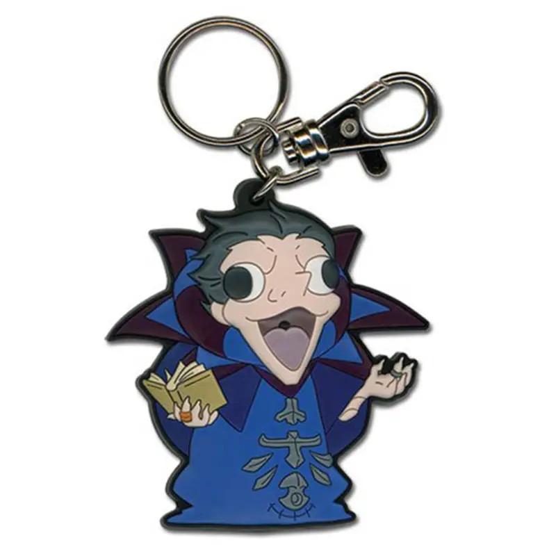 Logotipo personalizado promocional lembranças Soft Rubber Pvc Esmalte Keychain 3D Anime Cartoon Character Gift Pvc Keychain