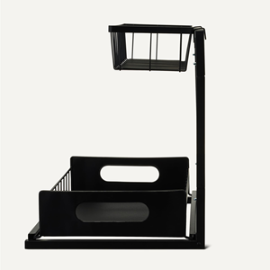 Organisateur sous évier coulissant à 2 niveaux, étagère de rangement pour cuisine et salle de bain - Product Image 2