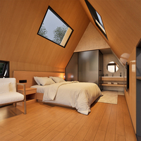 Kawagebo Kamp (KK) S190 19 ㎡   Maison modulaire préfabriquée en structure légère en acier, type A-Frame, villa préfabriquée de luxe, petite maison triangulaire
