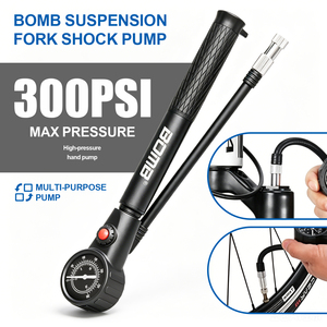 ปั๊มลมจักรยานแบบลูกระเบิดพร้อมมาตรวัดแรงดันสูง130-160PSI แบบแมนนวล - Product Image 3