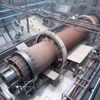 Four rotatif industriel indirect à air chaud pour le séchage du gypse, pour la transformation alimentaire, à économie d'énergie, fonctionnement automatique, prix compétitif