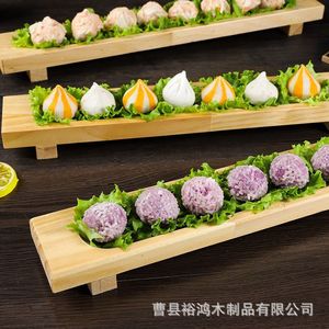 ภาชนะสำหรับร้านอาหารหม้อไฟแบบพิเศษ: จานไม้ไผ่และไม้สำหรับกุ้งเผา, จานไม้สำหรับลูกชิ้นเนื้อ, ลูกชิ้นเนื้อวัว - Product Image 5