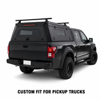 Capot de camionnette Jeep Gladiator sans perçage, fixation par serre-câble, capot rigide pour lit de camionnette