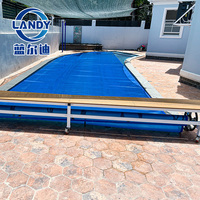 Penutup Kolam Renang Landy Z001 dari Aluminium Alloy dengan Roller, Kapasitas 50KG, Mudah Dipasang