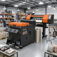 Imprimante DTF 700 mm avec double tête d'impression XP600 I3200 et machine à secouer la poudre intégrée pour l'impression par transfert thermique personnalisée sur vêtements