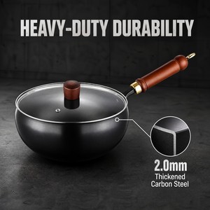 Wok en fer antiadhésif écologique pour cuisson au gaz naturel - Product Image 1