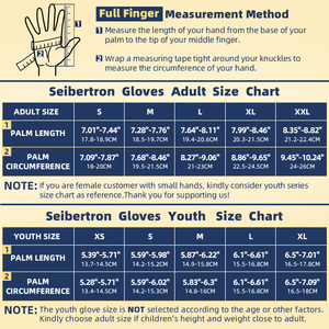 Gants de football Seibertron M.S.Z.Q-3 pour adultes, paume rembourrée, dos de la main flexible en TPR, protection contre les impacts pour receveur de football, adulte - Product Image 5