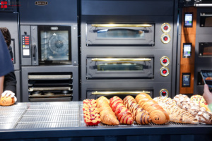 Chất lượng cao thép không gỉ hoàn chỉnh Máy làm bánh Trung Quốc boong lò loader hơi nước điều khiển bằng điện thoại - Product Image 6