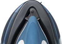 Station de vapeur professionnelle avec semelle en acier inoxydable, fer à vapeur pour vêtements, réservoir amovible 1,9 L, chauffe rapide 2600 W, fer à repasser bleu