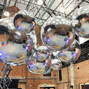 Decorative PVC Reflective Inflatable <b>Mirror</b> <b>Ball</b> Silver Sphere Balloon for Fashion Show Stage Inflatable Metallic Sphere <b>Mirror</b> - Product Image 1