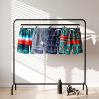 Short de bain ample à séchage rapide pour homme, motif floral, avec ceinture, doublé, grande taille XXL, 100 % polyester, 1 pièce, XL, plage, été, vente en gros usine