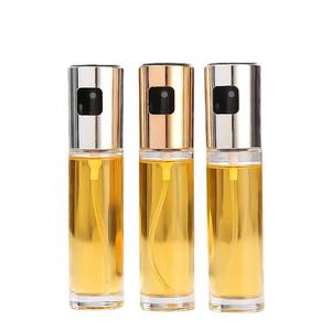 Custom Logo Private Label Silver Gold Rose Gold 100ml Kitchen Empty Olive Oil Spray Glass Oil Bottle