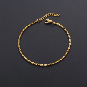 Bracelet chaîne en acier inoxydable couleur tendance, jonc de luxe noble couleur or/argent, bracelet simple, bijou de mode - Product Image 6