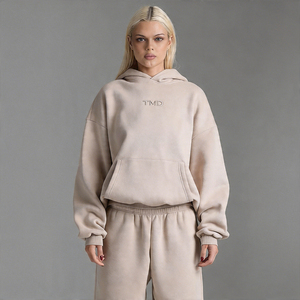 Sweat-shirts à capuche en coton personnalisés de haute qualité, sweat-shirt à capuche en molleton épais, sweat-shirts à capuche surdimensionnés brodés sur mesure pour femmes - Product Image 1