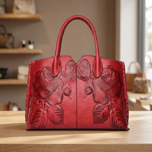 BS INTERNATIONAL Fashion Ladies Clutch 100% Genuine Leather Customized Lightweight Large Capacity 3L+ Waterproof Durable Zipper - Product Image 2