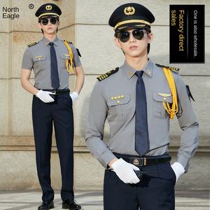 Camisa de Manga Longa Masculina Cinza para Negócios Profissional Slim Fit 2021 Nova - Product Image 2