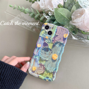 Coque de téléphone pour iPhone 16 étuis mobiles rétro peinture à l'huile Blue Ray fleurs antichoc Silicone couverture livraison directe produits 2024 - Product Image 5