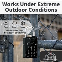 BT TUYA Cadenas d'empreintes digitales sans clé en alliage de zinc durable Sac étanche Suitacse Bikelocker Serrure de sécurité de porte