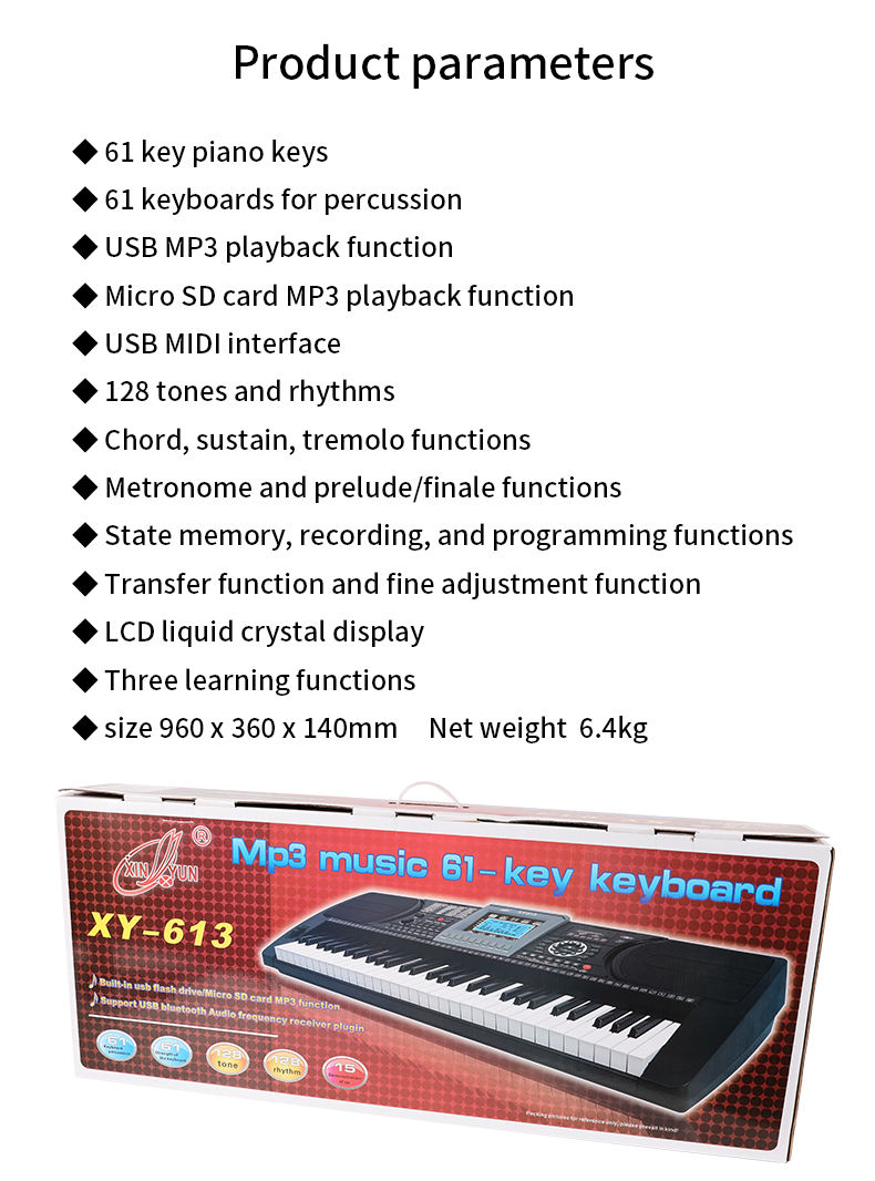 61-Key Multifunctional Digital Synthesiser Keyboard for Kids