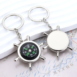 Portachiavi in Metallo Robusto da Cintura con Apribottiglie Integrato e Bussola Decorativa, Accessorio Resistente per Chiavi Auto - Product Image 1