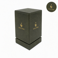 Boîte à vin en cuir PU rigide personnalisée de luxe pour 1 bouteille, emballage artisanal, boîte cadeau pour whisky, pour champagne