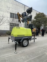Tour d'éclairage mobile 4x400W LED avec générateur diesel silencieux 5KVA