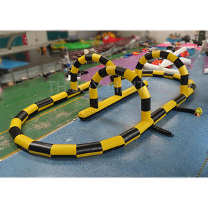 Pista inflable gigante para exteriores Go Kart, pista <span class=keywords><strong>de</strong></span> carreras, Zrob Ball Track, a la venta, patio <span class=keywords><strong>de</strong></span> juegos <span class=keywords><strong>de</strong></span> entretenimiento <span class=keywords><strong>de</strong></span> 12x6x2mh - Product Image 2